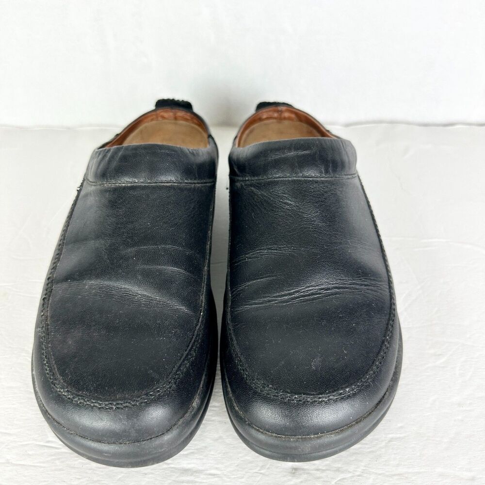 Birkenstock Footprints Ashby Leather Clog Mule Size 39 US 8-8.5 Black Slip On - Picture 4 of 8